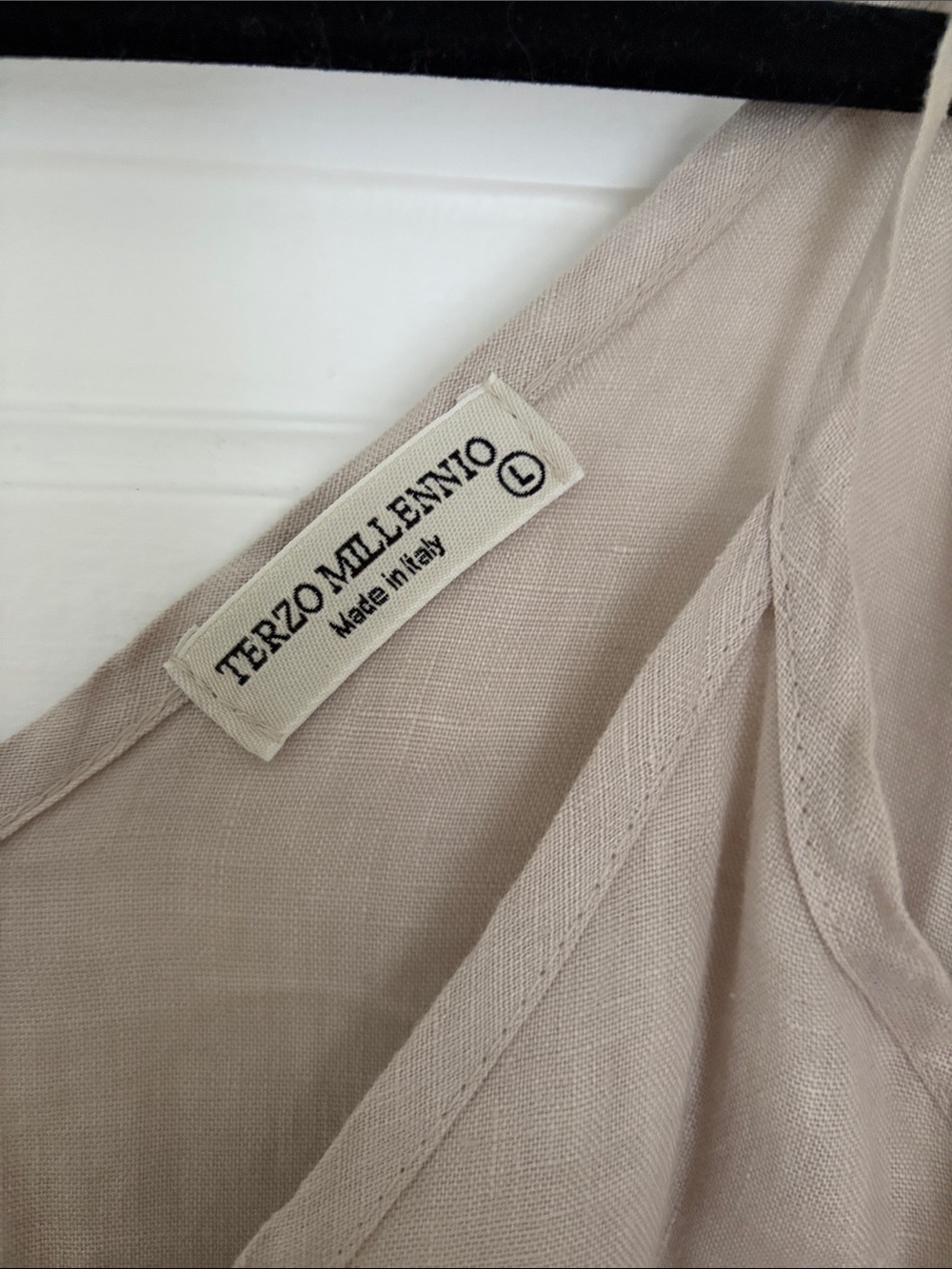 100% Linen Dress in Nautral - Picture 2 of 4